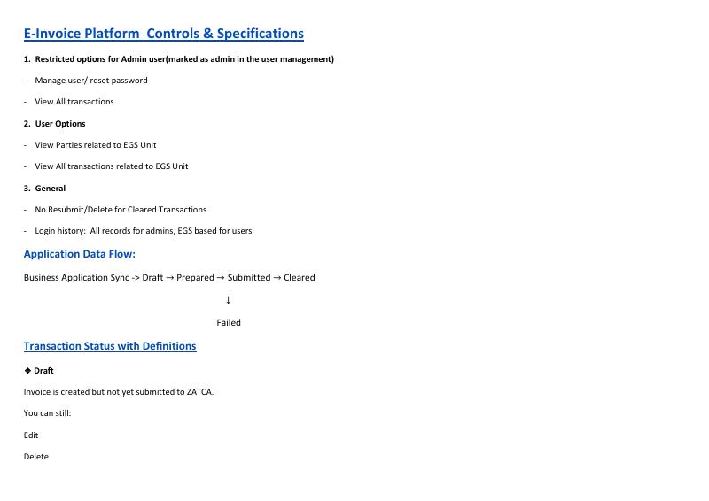 E-Invoice documentation cover
